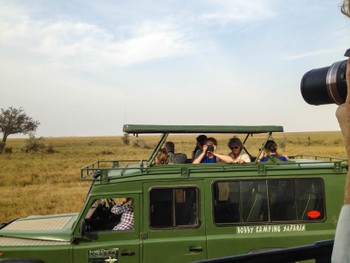 Our safari Land Rovers that you can pop the tops on!