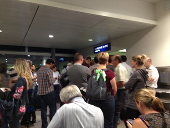 People waiting for visas