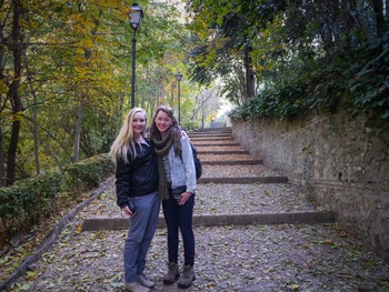 Connor & Emily at the path to the Alhambra