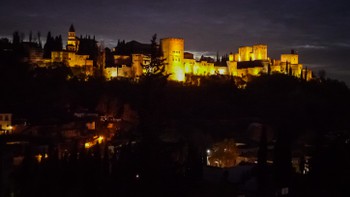 The Alhambra at night