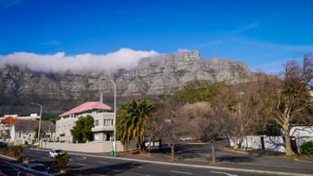 Table Mountain, not the day we climbed it though. I stupidly forgot to get that photo so here's a cloudy one