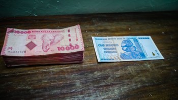 1.4M Tanzanian Shillings, next to 100T Zimbabwe Dollars