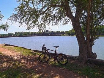 My bike in front of Angkor Wat