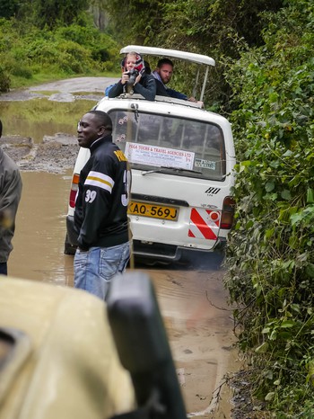 Then van two gets bogged