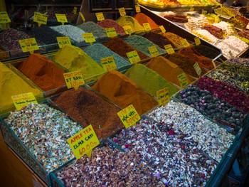 Piles of spices