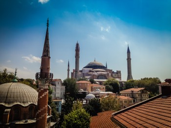 Haigia Sophia from our hostel bar