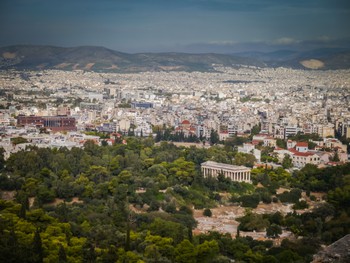 Temple of Hephaestus in the sea of Athens