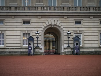 The guards at Buckingham Palace