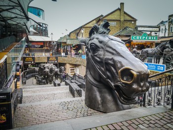 Giant horse heads everywhere!