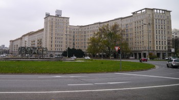 Towering East Berlin buildings on Karl-Marx Allee