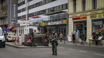 Checkpoint Charlie looks like a tourist trap on the street