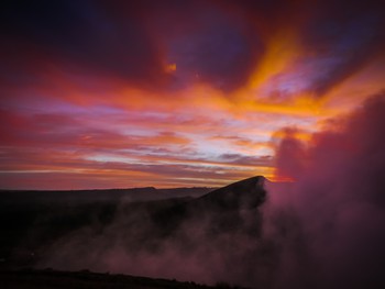Beautiful colours in the smokey sunset