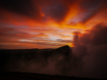 Beautiful colours in the smokey sunset