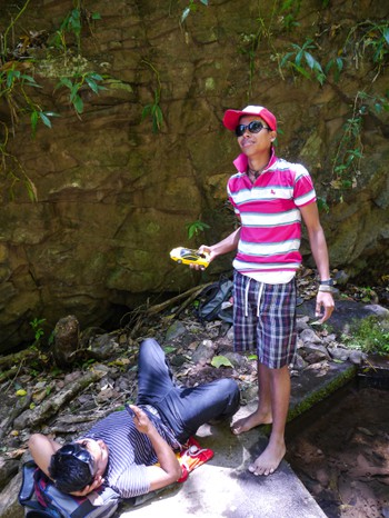 Our guides and their noisey car speaker