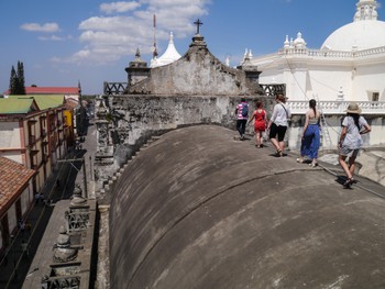 Up on the roof of the cathedral