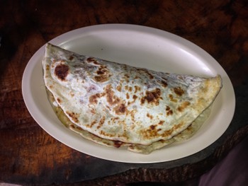 A baleada - the staple food of Honduras