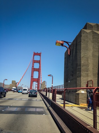 The Golden Gate on the way there, didn't think to take a fog photo