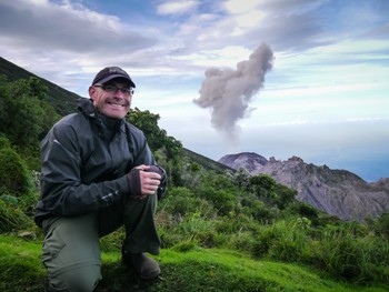 Me and Volcan Santiaguito erupting