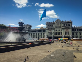 Plaza fountain