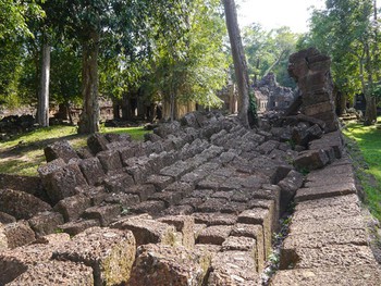 Fallen over wall